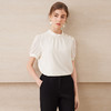 【气质短袖上衣】EITIE爱特爱灯笼袖复古立领衫2025夏季新款B2513620 商品缩略图4