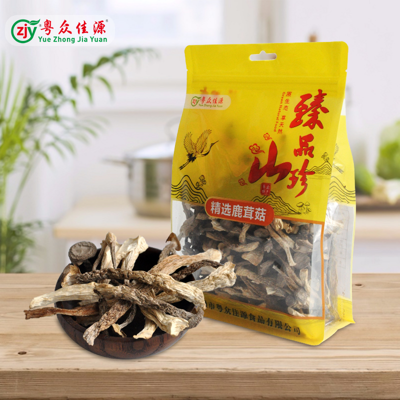 广东清远连州市粤众佳源精选鹿茸菇150g/袋