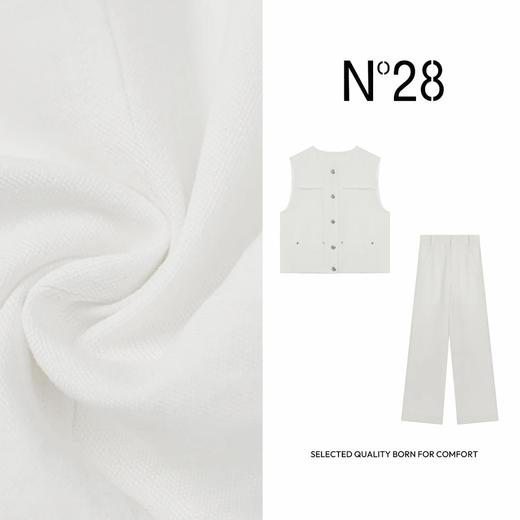 【破价】‘百万套装’2025夏季新款百搭无袖马甲上衣长裤直筒裤子套装885242Z536 商品图1