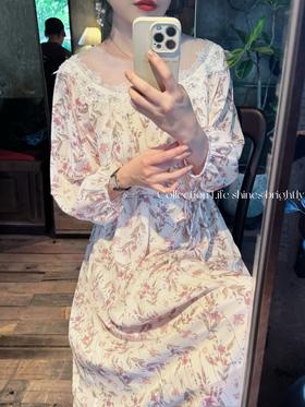 生活闪闪发光 | 莫奈花园连衣裙 既温柔又富有女人味呀 米杏色