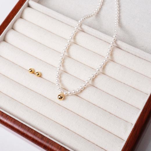 赠同款小金豆耳钉【柏林少女】MointPhoice 小金豆珍珠项链 锁骨链 商品图5