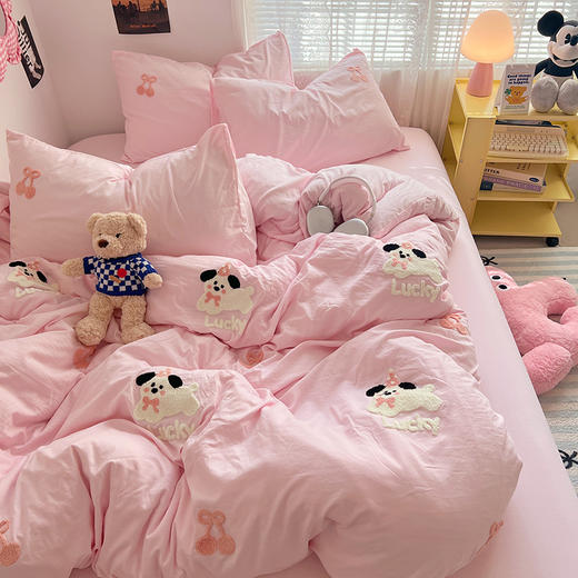 【YW】无忧购卡通毛巾绣床上四件套(截单后7天发货) 商品图0