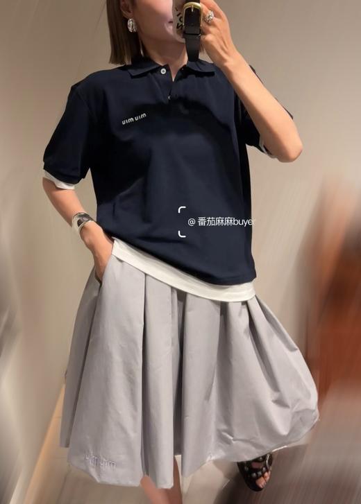 中性款假两件短袖polo衫 商品图3