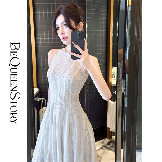 余潇潇【夏夜银河】轻奢时尚立体花边设计感背心&短袖连衣裙新款 商品图2