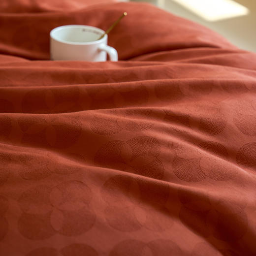 天丝棉大提花四件套-赫伊娜（橘） 商品图4