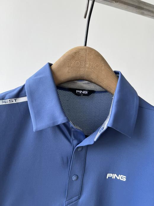 韩国🇰🇷高er夫PING男士速干POLO衫，纯元臻品，客供面料，四面弹力，质感丝滑垂顺，后颈部采用网眼面料，更透气，polo衬衫翻领设计，简约低调大气，，领口扣子带有logo强烈推荐👍👍 商品图5