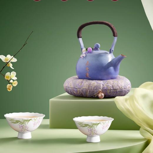 朱炳仁·铜-春意浓茶礼， 国大师监制，灵感源于紫藤花开的诗意 商品图7