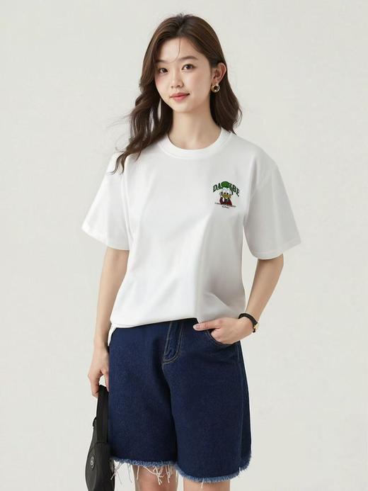 工厂直促价【100%棉】情侣（唐老鸭-侧标）柯式印花短袖T恤-喜出 商品图4