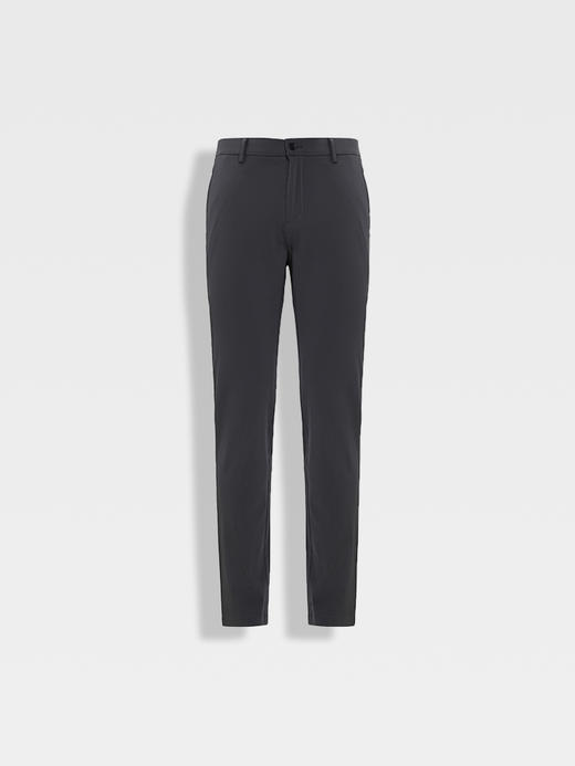 callisto深灰弹力直筒休闲裤 商品图0