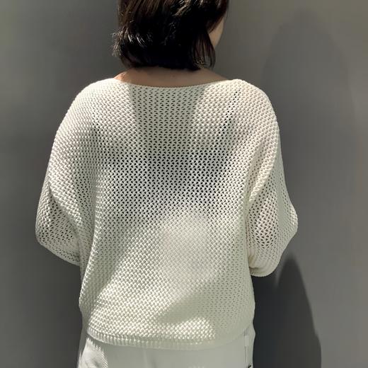 ZB圆领镂空长袖子毛织上衣50109春季250103504123 商品图1