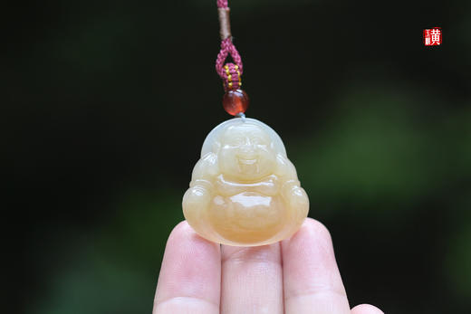 和田玉粉糖玉【笑佛】吊坠  配精美挂绳 商品图3