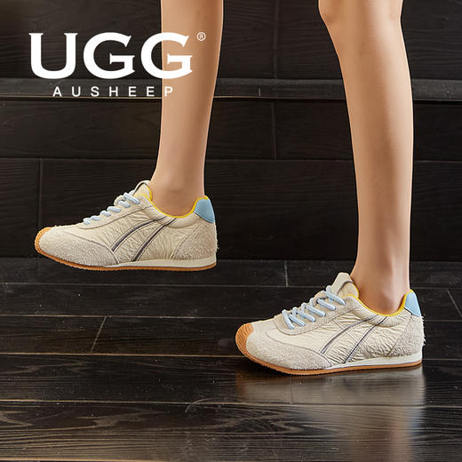 澳洲UGG拼接真皮女鞋百搭德训鞋 商品图13
