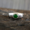 【天然正品】AU750白金镶钻镶天然细腻冰种满绿蛋面翡翠戒指女士现售价：3180！220325AH35 商品缩略图5
