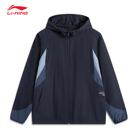 李宁运动潮流系列男子冰感舒适防晒宽松运动风衣AFDV827