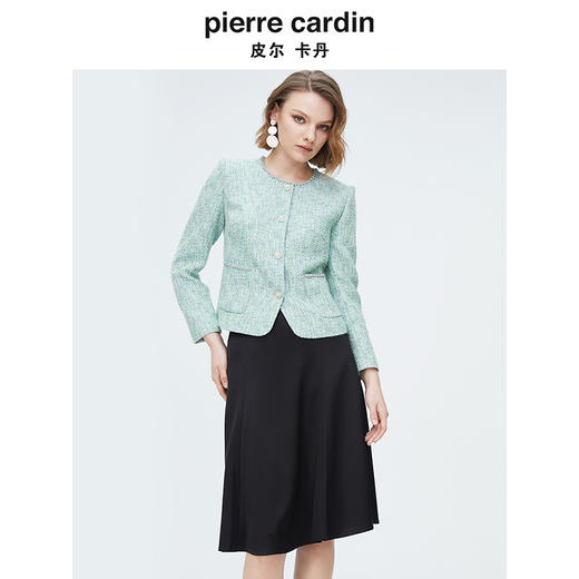 皮尔卡丹女装新款清新淑女小香风外套上衣P4112U4020G3 商品图3