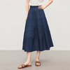熙世界丹宁软牛仔半身裙女夏季薄款高腰宽松100%纯棉a字蛋糕裙子 商品缩略图3