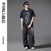 PINLI品立2025春夏新款时尚烫钻短袖T恤男士纯棉潮牌休闲百搭上衣BG252111012 商品缩略图2