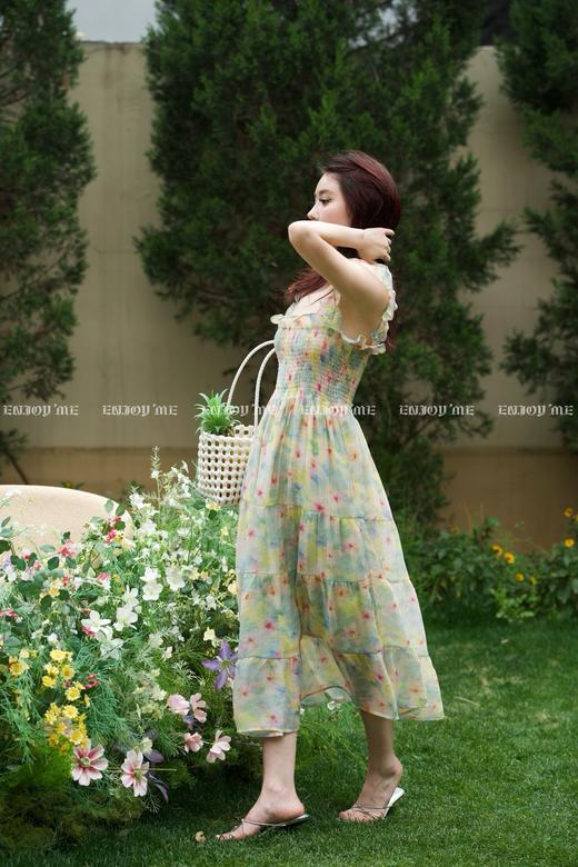 【门店同款】ENJOY夏季“悠然之境”莫奈花园飞袖裙 162343444 商品图9