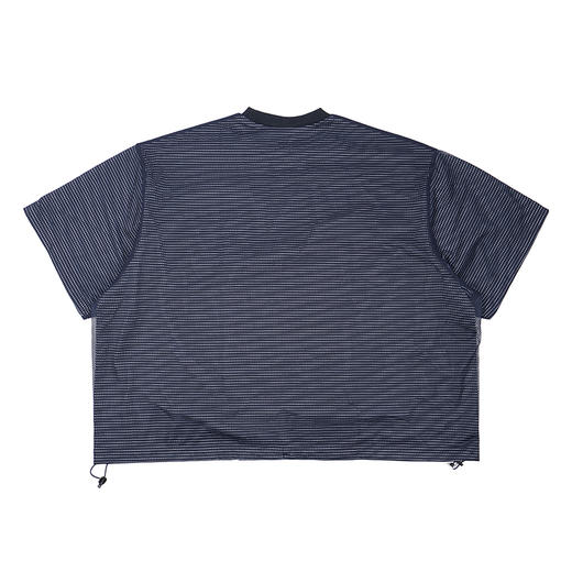 is-ness BALLOON BORDER LAYERED MESH天竺棉网眼拼接透气廓形T恤 商品图3