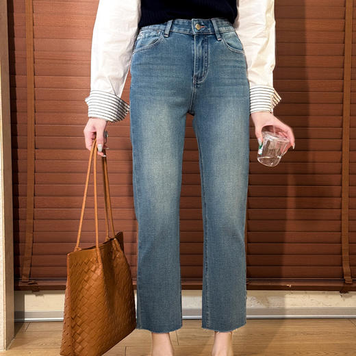 良木礼阔腿烟管牛仔裤(2329) 商品图0