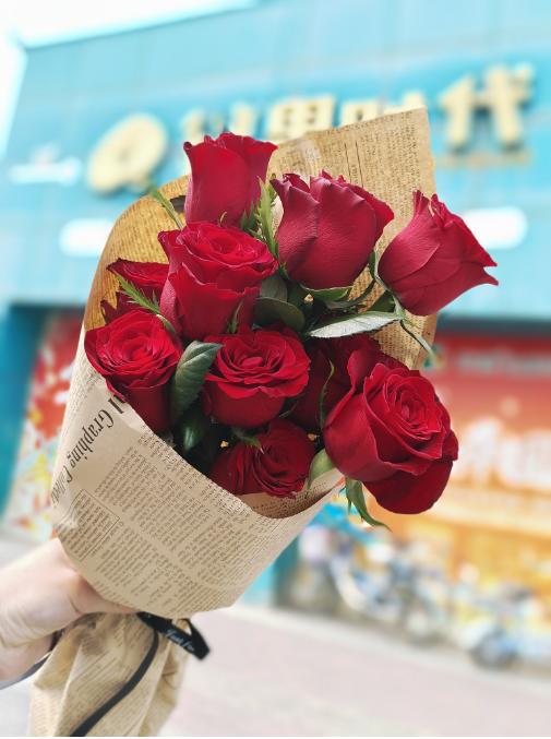 高原红红玫瑰10枝 商品图1