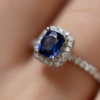「幽蓝之魅」18K白蓝宝石钻戒 商品缩略图0