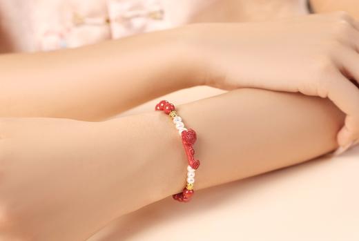 【上新了故宫合作款】诸事顺意如意天然淡水珍珠朱砂手串 商品图5