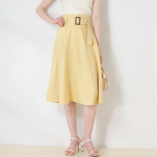 【高货sh】全新升级【铂金会员165/天猫219/差价54】(02543) 洛诗琳25春夏新款赫本罗马假日复古气质a字腰带半身裙 商品图1