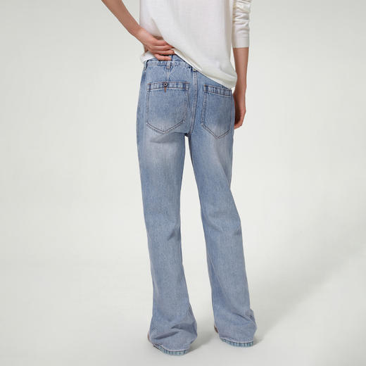 ROMI STUDIO“原味丹宁”100%长绒竹节棉绳染直筒牛仔裤RW24WXD0983 商品图1