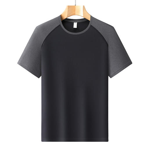 【速干】【DH】大依优型大码短袖T恤圆领加肥加大男士大号透气舒适夏季半袖上衣 商品图4