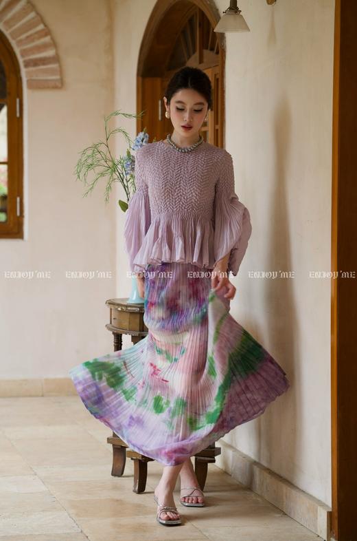 【门店同款】ENJOY夏季风褶衣水墨画鱼尾半裙 162264818 商品图4