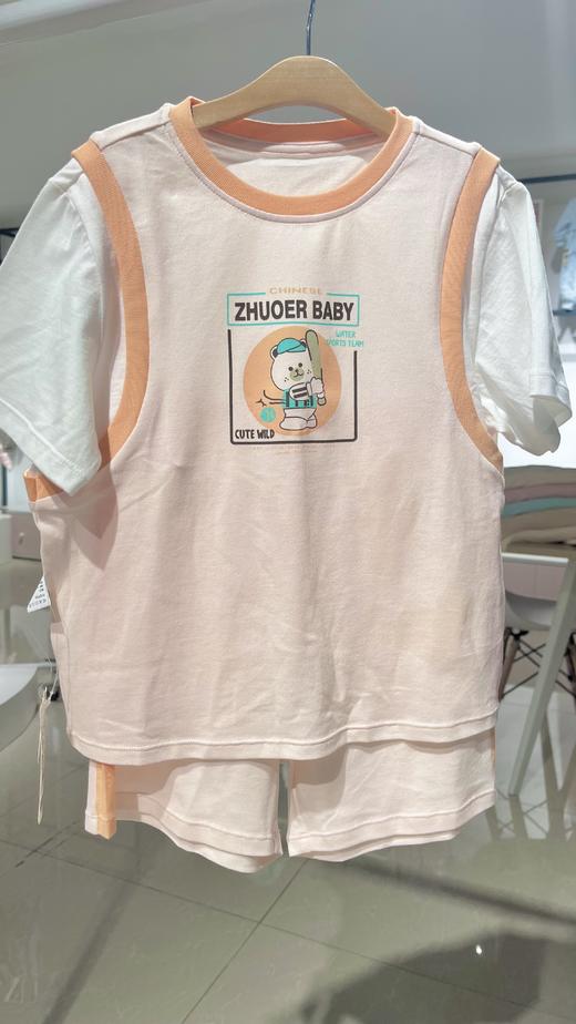 卓儿短袖运动风夏季套装大码宝宝清凉家居服可外穿 商品图1