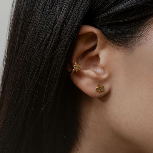 订购8周到｜Elise Tsikis-Idalou-星星 蓝色晶体 耳骨夹（单只）［法国设计师］ 商品图1