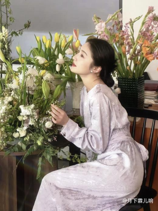 中式提花半裹式连衣裙FCF1DRS067 商品图1