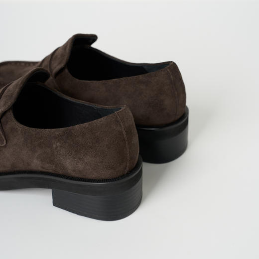 ROMI STUDIO“乐福*”牛反绒雾面中跟厚底耐磨乐福鞋 448DS013 商品图5