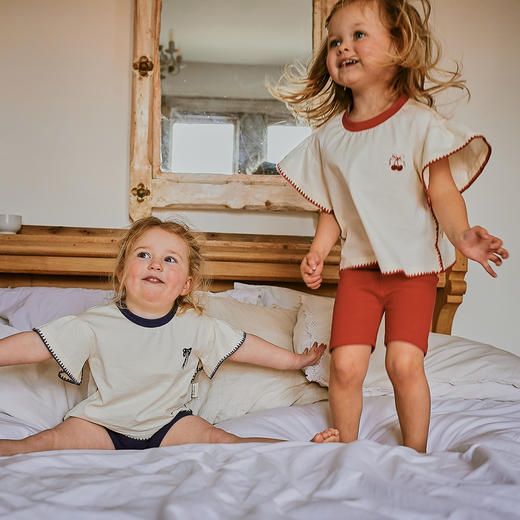 【云优选】lelejove北欧风儿童短裤25夏新款骑行裤宝宝纯棉短袖T恤吊带背心 商品图3