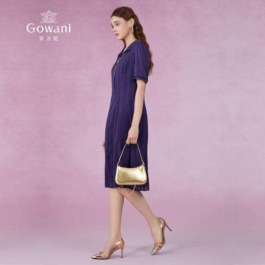 乔万尼真丝连衣裙新款 100%桑蚕丝提花缎EM2E765 商品图3