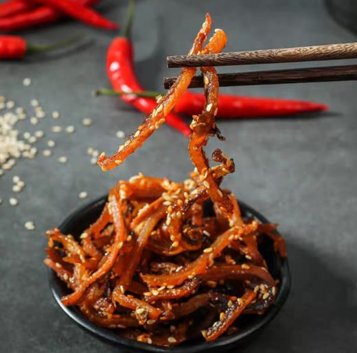 (海鲜辣条）海狸先生香辣鳗鱼丝80g*4袋 商品图3