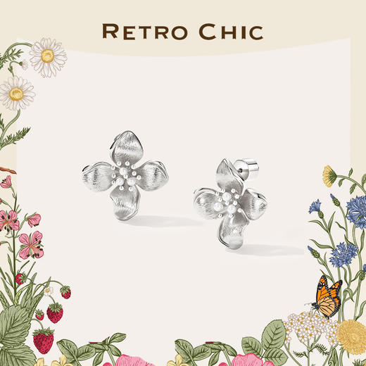 【赵丽颖同款】Garden of Eden 伊甸园系列 | 金/银丝四瓣花耳环 商品图8