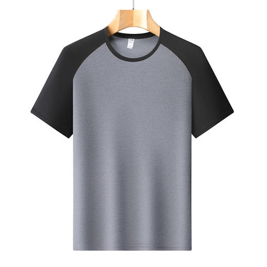 【速干】【DH】大依优型大码短袖T恤圆领加肥加大男士大号透气舒适夏季半袖上衣 商品图1