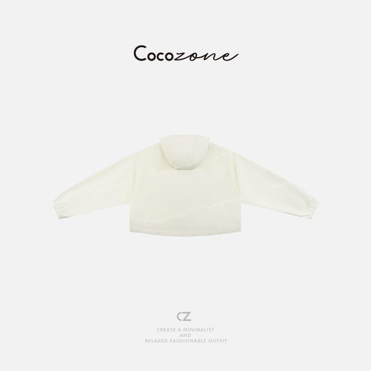 COCO ZONE 刘一一 通勤时尚连帽拼色抽绳拉链连帽外套ACD2A0656 商品图1