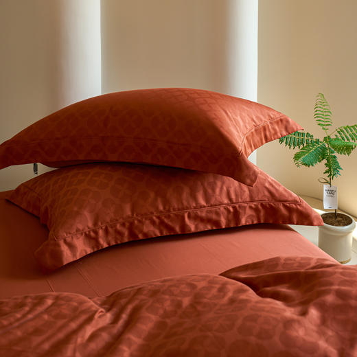 天丝棉大提花四件套-赫伊娜（橘） 商品图3