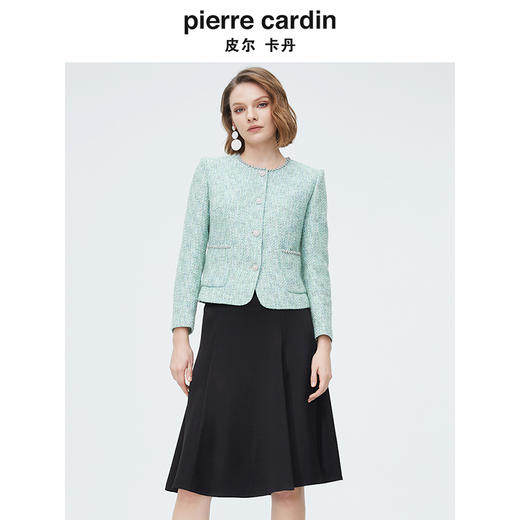 皮尔卡丹女装新款清新淑女小香风外套上衣P4112U4020G3 商品图0