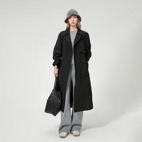 ROMI STUDIO“知识分子”立体空气感大廓形收腰长款风衣RW25SW70035