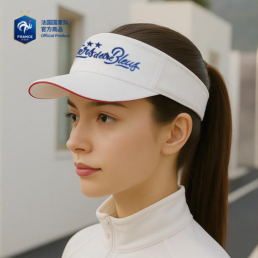 【官方正版】法国国家队丨春夏新款白色空顶帽可调节简约百搭 商品图3
