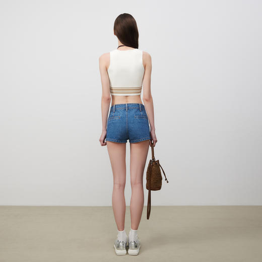 lost in echo2025春夏新款时尚低腰工装立体口袋迷你牛仔短裤女 商品图4