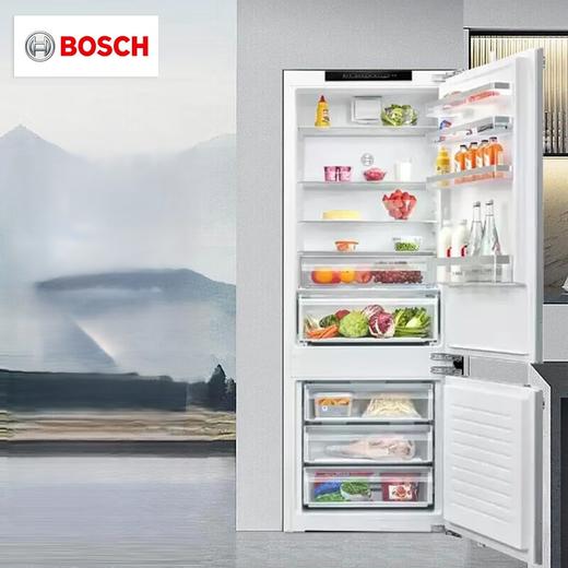 博世（BOSCH）iQ700系列 德国进口全嵌入式冰箱 风冷无霜 晶御智能家居互联 KBN96VDD0C 定制面板 379 升 商品图0