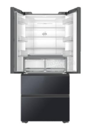 海尔 冰箱 BCD-500WGHFD1BH3U1 500升 百大专供 法式四门 一级能效 变频 风冷 电脑控温 触摸按键 594超薄零嵌 彩晶面板 极夜灰KMI拉丝 商品图1