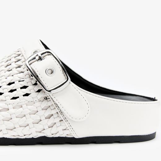 西遇包头半拖鞋女新款夏季镂空透气白色厚底勃肯鞋外穿凉拖鞋V0156614 商品图5