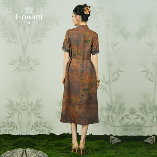 【香榭丽大道】【香云纱】乔万尼24mm重磅真丝连衣裙中长款收腰设计EM2E766 商品图4